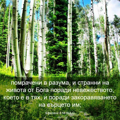 Picture 03 - Ефесяни 4:18 BULG - помрачени в разума, и - Bible Verse Picture