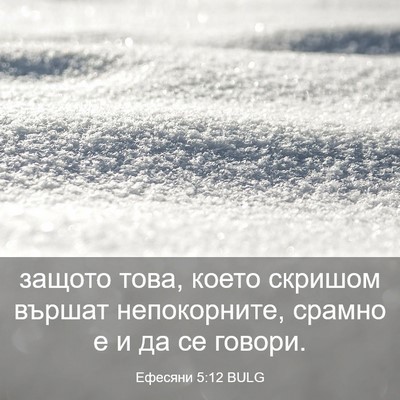 Picture 03 - Ефесяни 5:12 BULG - защото това, което скришом - Bible Verse Picture