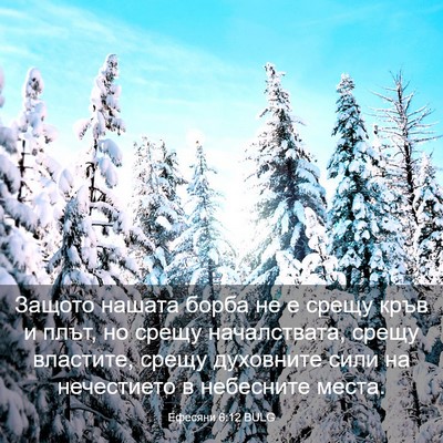 Picture 03 - Ефесяни 6:12 BULG - Защото нашата борба не е - Bible Verse Picture