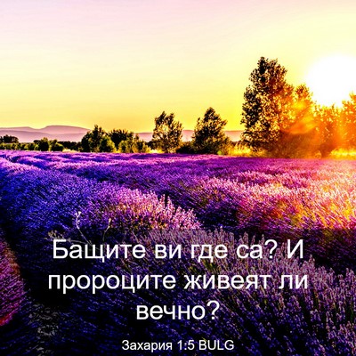 Picture 03 - Захария 1:5 BULG - Бащите ви где са? И - Bible Verse Picture