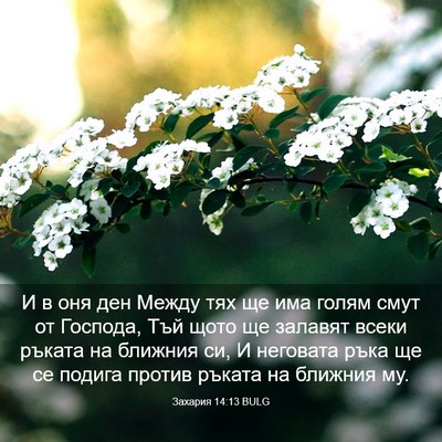 Picture 03 - Захария 14:13 BULG - И в оня ден Между тях ще има - Bible Verse Picture