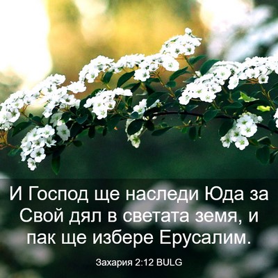 Picture 03 - Захария 2:12 BULG - И Господ ще наследи Юда за - Bible Verse Picture