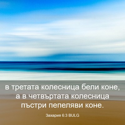 Picture 03 - Захария 6:3 BULG - в третата колесница бели - Bible Verse Picture