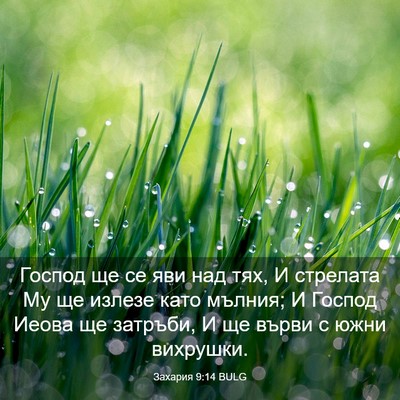Picture 03 - Захария 9:14 BULG - Господ ще се яви над тях, И - Bible Verse Picture