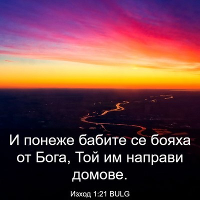 Picture 03 - Изход 1:21 BULG - И понеже бабите се бояха от - Bible Verse Picture