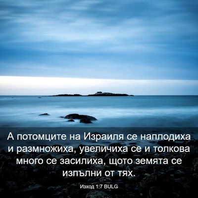 Picture 03 - Изход 1:7 BULG - А потомците на Израиля се - Bible Verse Picture
