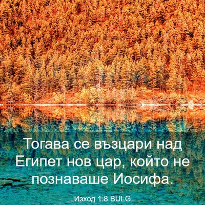 Picture 03 - Изход 1:8 BULG - Тогава се възцари над - Bible Verse Picture