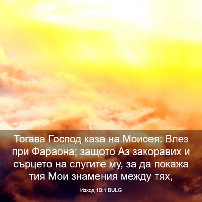 Picture 03 - Изход 10:1 BULG - Тогава Господ каза на - Bible Verse Picture