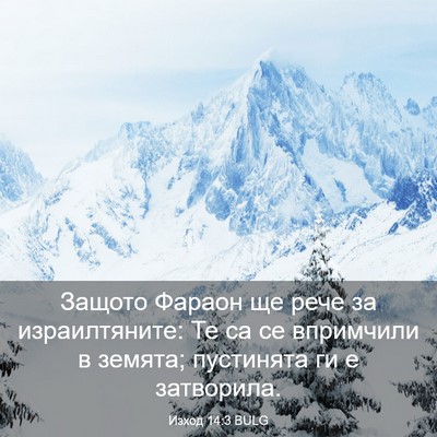 Picture 03 - Изход 14:3 BULG - Защото Фараон ще рече за - Bible Verse Picture