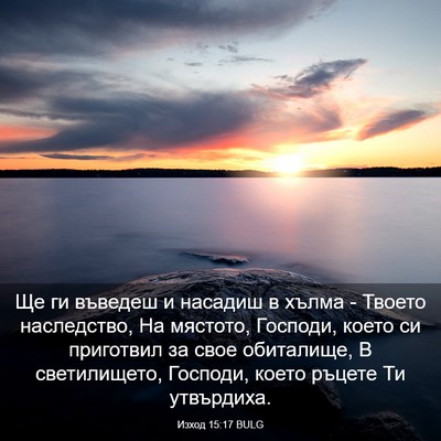 Picture 03 - Изход 15:17 BULG - Ще ги въведеш и насадиш в - Bible Verse Picture