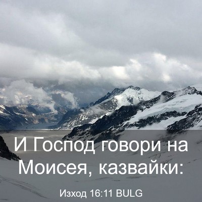 Picture 03 - Изход 16:11 BULG - И Господ говори на Моисея, - Bible Verse Picture