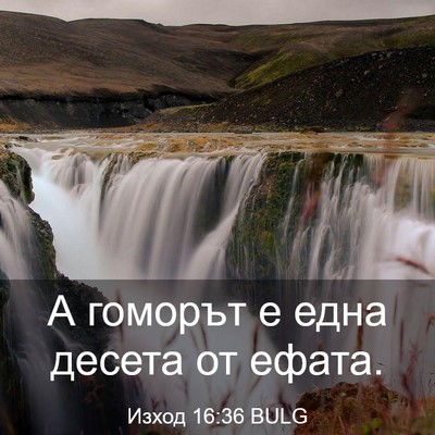 Picture 03 - Изход 16:36 BULG - А гоморът е една десета от - Bible Verse Picture