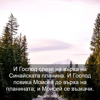 Picture 03 - Изход 19:20 BULG - И Господ слезе на върха на - Bible Verse Picture