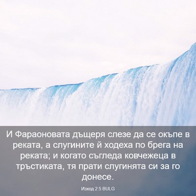 Picture 03 - Изход 2:5 BULG - И Фараоновата дъщеря слезе - Bible Verse Picture
