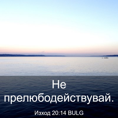Picture 03 - Изход 20:14 BULG - Не - Bible Verse Picture