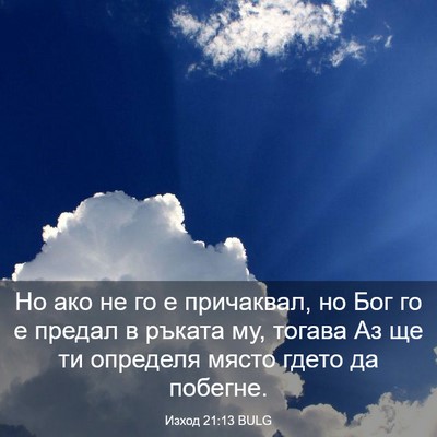 Picture 03 - Изход 21:13 BULG - Но ако не го е причаквал, но - Bible Verse Picture