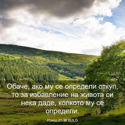 Picture 03 - Изход 21:30 BULG - Обаче, ако му се определи - Bible Verse Picture
