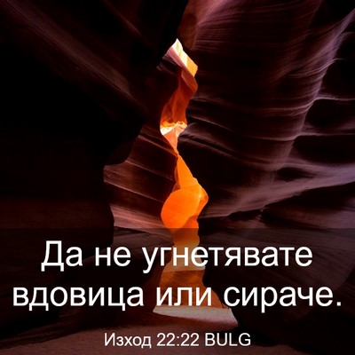 Picture 03 - Изход 22:22 BULG - Да не угнетявате вдовица - Bible Verse Picture