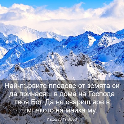 Picture 03 - Изход 23:19 BULG - Най-първите плодове от - Bible Verse Picture
