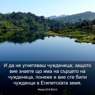 Picture 03 - Изход 23:9 BULG - И да не угнетяваш - Bible Verse Picture