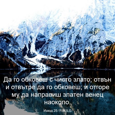 Picture 03 - Изход 25:11 BULG - Да го обковеш с чисто - Bible Verse Picture