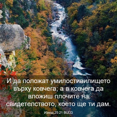 Picture 03 - Изход 25:21 BULG - И да положат - Bible Verse Picture