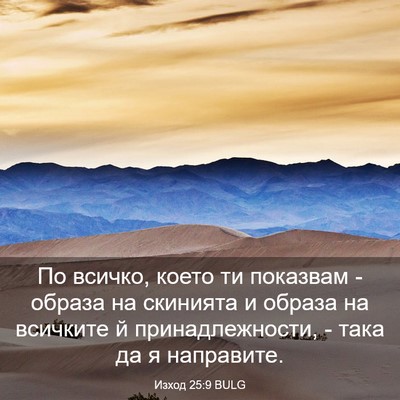 Picture 03 - Изход 25:9 BULG - По всичко, което ти - Bible Verse Picture