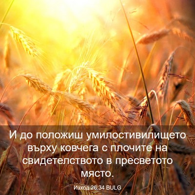 Picture 03 - Изход 26:34 BULG - И до положиш - Bible Verse Picture