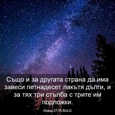 Picture 03 - Изход 27:15 BULG - Също и за другата страна да - Bible Verse Picture