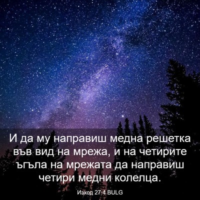Picture 03 - Изход 27:4 BULG - И да му направиш медна - Bible Verse Picture