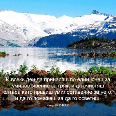 Picture 03 - Изход 29:36 BULG - И всеки ден да принасяш по - Bible Verse Picture