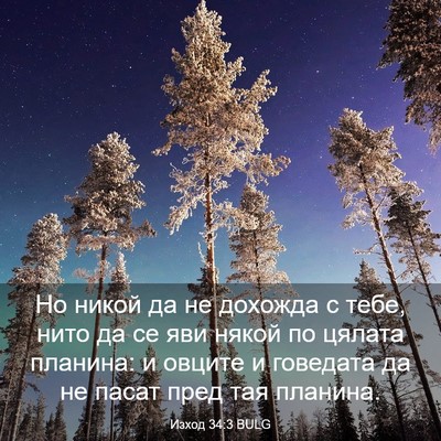 Picture 03 - Изход 34:3 BULG - Но никой да не дохожда с - Bible Verse Picture