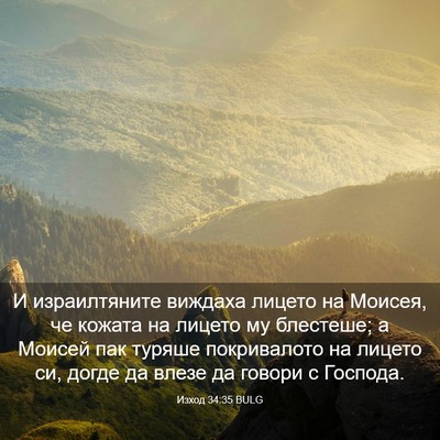 Picture 03 - Изход 34:35 BULG - И израилтяните виждаха - Bible Verse Picture