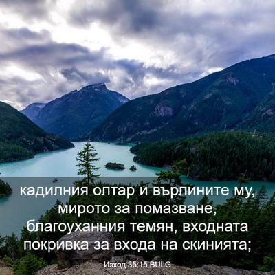 Picture 03 - Изход 35:15 BULG - кадилния олтар и върлините - Bible Verse Picture