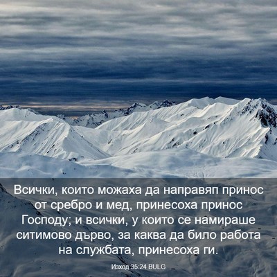 Picture 03 - Изход 35:24 BULG - Всички, които можаха да - Bible Verse Picture