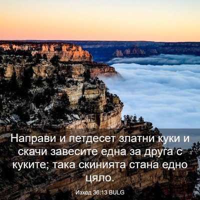 Picture 03 - Изход 36:13 BULG - Направи и петдесет златни - Bible Verse Picture