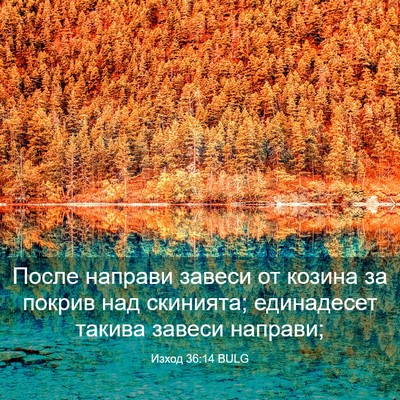 Picture 03 - Изход 36:14 BULG - После направи завеси от - Bible Verse Picture