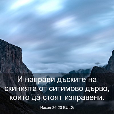 Picture 03 - Изход 36:20 BULG - И направи дъските на - Bible Verse Picture