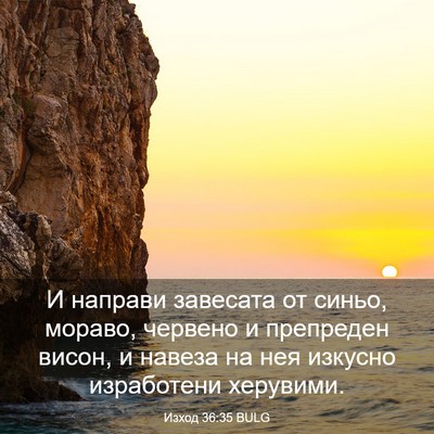 Picture 03 - Изход 36:35 BULG - И направи завесата от - Bible Verse Picture
