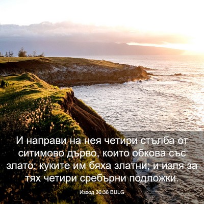 Picture 03 - Изход 36:36 BULG - И направи на нея четири - Bible Verse Picture