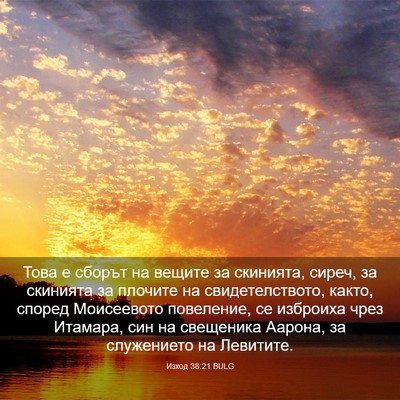 Picture 03 - Изход 38:21 BULG - Това е сборът на вещите за - Bible Verse Picture