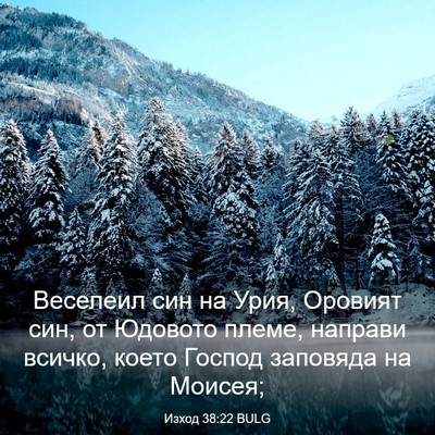 Picture 03 - Изход 38:22 BULG - Веселеил син на Урия, - Bible Verse Picture