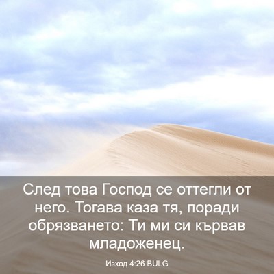 Picture 03 - Изход 4:26 BULG - След това Господ се - Bible Verse Picture