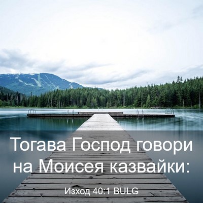 Picture 03 - Изход 40:1 BULG - Тогава Господ говори на - Bible Verse Picture