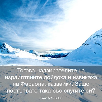 Picture 03 - Изход 5:15 BULG - Тогова надзирателите на - Bible Verse Picture