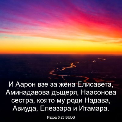 Picture 03 - Изход 6:23 BULG - И Аарон взе за жена - Bible Verse Picture