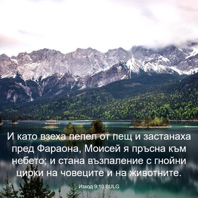 Picture 03 - Изход 9:10 BULG - И като взеха пепел от пещ и - Bible Verse Picture