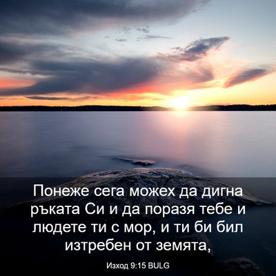 Picture 03 - Изход 9:15 BULG - Понеже сега можех да дигна - Bible Verse Picture