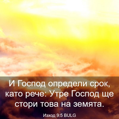 Picture 03 - Изход 9:5 BULG - И Господ определи срок, - Bible Verse Picture
