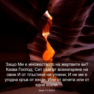 Picture 03 - Исая 1:11 BULG - Защо Ми е множеството на - Bible Verse Picture